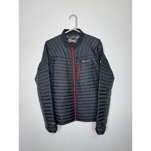 Eddie Bauer Black First Ascent Puffer Jacket StormDown 800 Mens Sz M RARE Sample